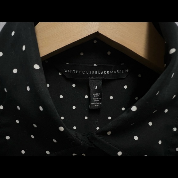 WHBM polka dot dotted shirt dress, 0 - Picture 7 of 16